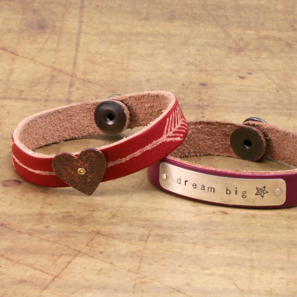 Leather & Faux Leather Leather Bracelet 1/2" Kelly Green 6.5"